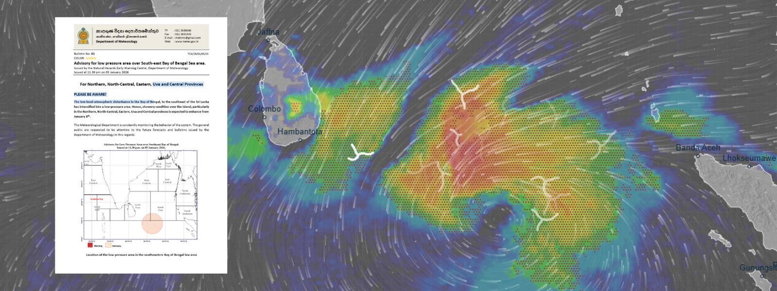 Low Pressure Area Over South-East Bay of Bengal